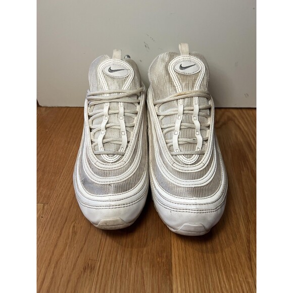 Nike Air Max 97 Shoes Mens Size 10 White Metallic Silver Running 921826-101 - Picture 2 of 10